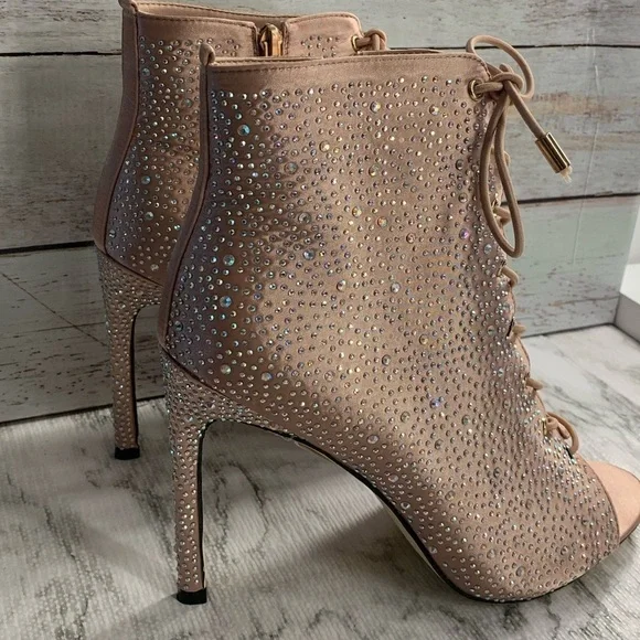 Shakira By Lady Couture High Heel Open Toe Rhinest